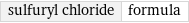 sulfuryl chloride | formula