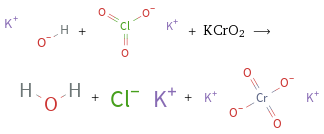  + + KCrO2 ⟶ + + 