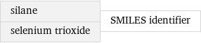 silane selenium trioxide | SMILES identifier