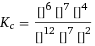 K_c = ([H2SO4]^6 [HCl]^7 [H3AsO4]^4)/([H2O]^12 [HClO4]^7 [As2S3]^2)