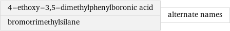 4-ethoxy-3, 5-dimethylphenylboronic acid bromotrimethylsilane | alternate names