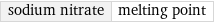 sodium nitrate | melting point