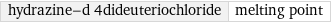 hydrazine-d 4dideuteriochloride | melting point