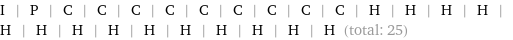 I | P | C | C | C | C | C | C | C | C | C | H | H | H | H | H | H | H | H | H | H | H | H | H | H (total: 25)