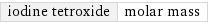 iodine tetroxide | molar mass