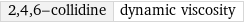 2, 4, 6-collidine | dynamic viscosity