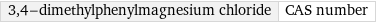 3, 4-dimethylphenylmagnesium chloride | CAS number