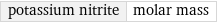 potassium nitrite | molar mass