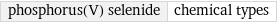 phosphorus(V) selenide | chemical types