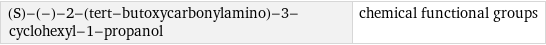 (S)-(-)-2-(tert-butoxycarbonylamino)-3-cyclohexyl-1-propanol | chemical functional groups