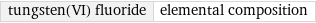 tungsten(VI) fluoride | elemental composition