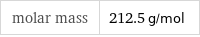 molar mass | 212.5 g/mol