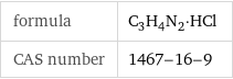 formula | C_3H_4N_2·HCl CAS number | 1467-16-9