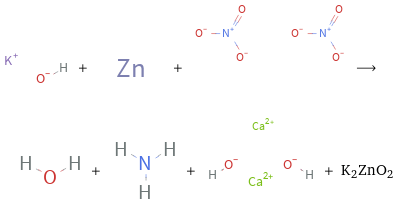  + + ⟶ + + + K2ZnO2