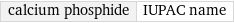 calcium phosphide | IUPAC name