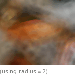  (using radius=2)