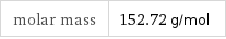 molar mass | 152.72 g/mol