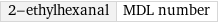 2-ethylhexanal | MDL number