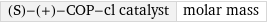 (S)-(+)-COP-cl catalyst | molar mass