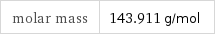 molar mass | 143.911 g/mol