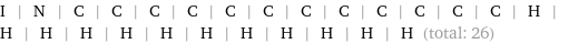 I | N | C | C | C | C | C | C | C | C | C | C | C | C | H | H | H | H | H | H | H | H | H | H | H | H (total: 26)