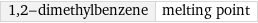 1, 2-dimethylbenzene | melting point