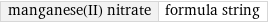 manganese(II) nitrate | formula string