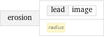 erosion | lead | image radius