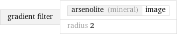 gradient filter | arsenolite (mineral) | image radius 2