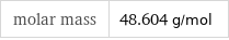 molar mass | 48.604 g/mol