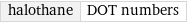 halothane | DOT numbers