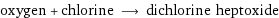 oxygen + chlorine ⟶ dichlorine heptoxide