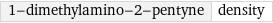 1-dimethylamino-2-pentyne | density