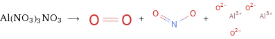 Al(NO3)3NO3 ⟶ + + 