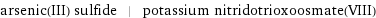 arsenic(III) sulfide | potassium nitridotrioxoosmate(VIII)