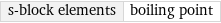 s-block elements | boiling point