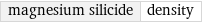 magnesium silicide | density