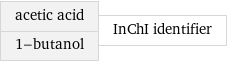 acetic acid 1-butanol | InChI identifier