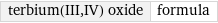 terbium(III, IV) oxide | formula