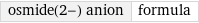 osmide(2-) anion | formula