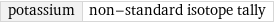 potassium | non-standard isotope tally