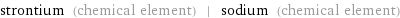 strontium (chemical element) | sodium (chemical element)