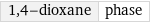 1, 4-dioxane | phase