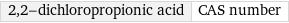 2, 2-dichloropropionic acid | CAS number