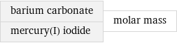 barium carbonate mercury(I) iodide | molar mass