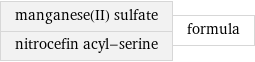 manganese(II) sulfate nitrocefin acyl-serine | formula