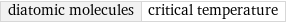 diatomic molecules | critical temperature