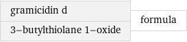 gramicidin d 3-butylthiolane 1-oxide | formula