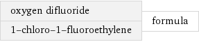 oxygen difluoride 1-chloro-1-fluoroethylene | formula