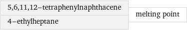 5, 6, 11, 12-tetraphenylnaphthacene 4-ethylheptane | melting point